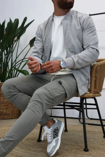 BOMBER SUEDE - GRIS